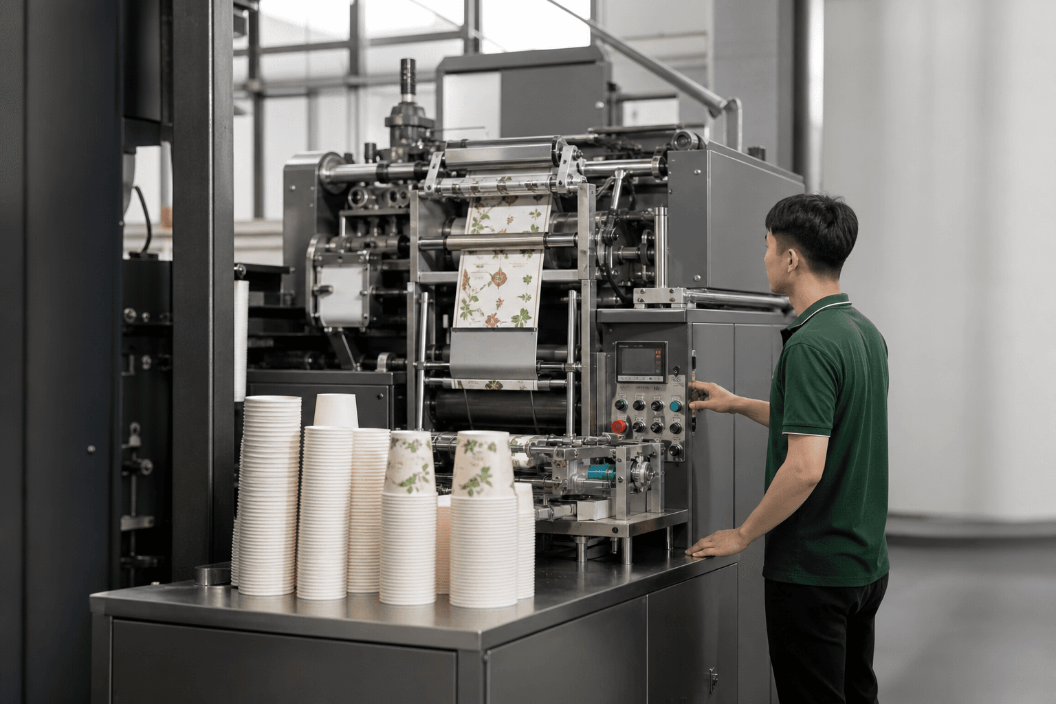 Factory printing line demonstration